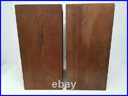 Vintage Pair AR 2AX Acoustic Research Speakers Mid Century Wood Case AS IS Video