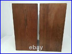 Vintage Pair AR 2AX Acoustic Research Speakers Mid Century Wood Case AS IS Video