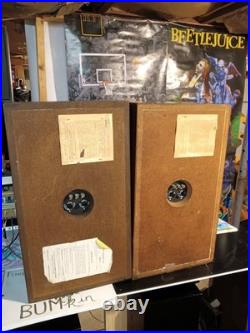 Vintage Pair Acoustic Research AR5 Loud Speakers NEW FRESH REFOAM AMAZING SOUND