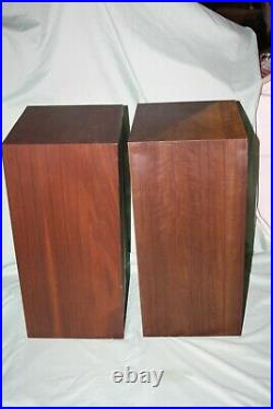 Vintage Pair Acoustic Research AR-4x Oiled Walnut Speakers with Paperwork + Boxes