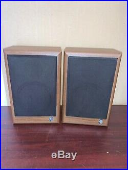 Vintage Pair Acoustic Research Teledyne AR8B 2-Way Wooden Cabinet Speakers AR8BT