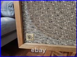 Vintage Pair Of AR-2A Speakers Blonde Birch Or Pine Wood MCM Good Working Cond