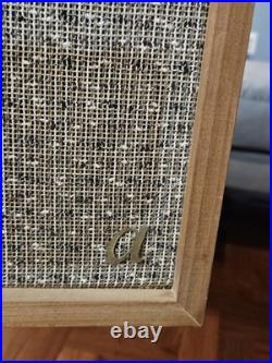 Vintage Pair Of AR-2A Speakers Blonde Birch Or Pine Wood MCM Good Working Cond