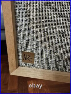 Vintage Pair Of AR-2A Speakers Blonde Birch Or Pine Wood MCM Good Working Cond