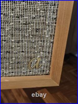 Vintage Pair Of AR-2A Speakers Blonde Birch Or Pine Wood MCM Good Working Cond