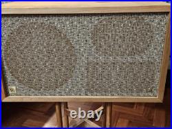 Vintage Pair Of AR-2A Speakers Blonde Birch Or Pine Wood MCM Good Working Cond