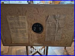 Vintage Pair Of AR-2A Speakers Blonde Birch Or Pine Wood MCM Good Working Cond