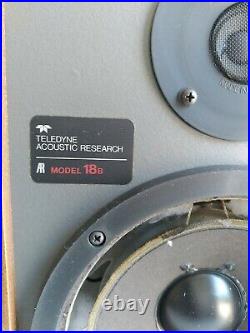 Vintage Pair of Acoustic Research AR18B Speakers NEED RE-FOAM