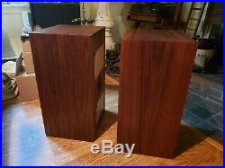 Vintage Pair of Acoustic Research AR-2a Speakers Oiled Walnut