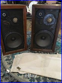 Vintage Pair of Acoustic Research AR-3a Speakers for Restoration THEY WORK