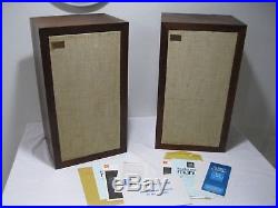 Vintage Pair of Acoustic Research AR-3a Speakers in Oiled Walnut 1 Owner -Cool