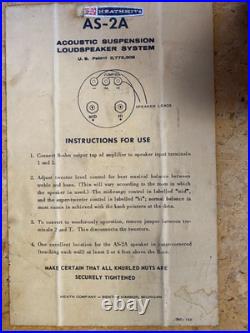 Vintage Rare Acoustic Research AR 401-28 Woofers Mid Tweeter Crossover Healthkit