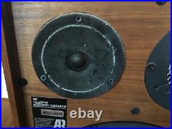 Vintage Teledyne Acoustic Research AR 10pi Speakers pair Custom Grille Needs Fix