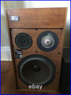 Vintage Teledyne Acoustic Research AR 10pi Speakers pair Custom Grille Needs Fix
