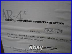 Vintage acoustic research ar 4x speakers