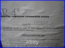 Vintage acoustic research ar 4x speakers