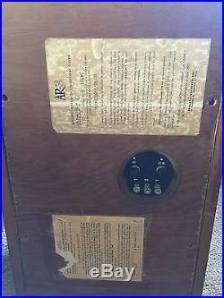 Vintage pair Acoustic Research AR3 AR-3 walnut case speakers all original