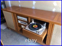 Vintage stereo Console Sherwood tube amplifier & tuner, Turntable, AR Speakers