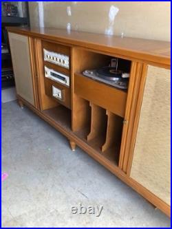 Vintage stereo Console Sherwood tube amplifier & tuner, Turntable, AR Speakers