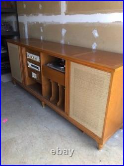 Vintage stereo Console Sherwood tube amplifier & tuner, Turntable, AR Speakers