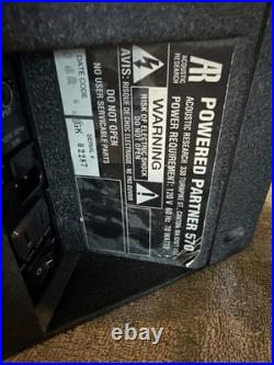 Vintage x2 AR Acoustic Research Powered partner 570 Stereo Speaker Matched Pair